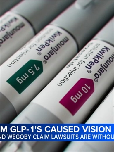 Dozens of Americans have filed personal injury lawsuits against GLP-1 makers, claiming they were not properly warned of the risk of a rare type of sudden vision loss. #glp1#glp1medication #health #visionloss #weightloss #abc7news
