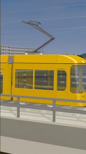 Tram on Carola Bridge Simulation, Dresden, Germany, 2024