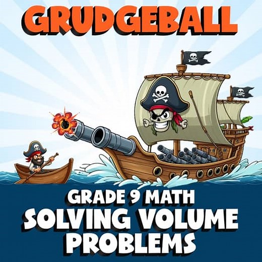 Solving Volume Problems GRUDGEBALL Math Game - No Prep Grade 9 Review