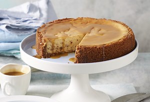 Baked Sticky Date Cheesecake with Butterscotch Sauce