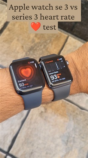 apple watch se3 vs series 3 heartrate test #applewatch#shorts#ytfeeds #tech #shortsviral #ytshorts