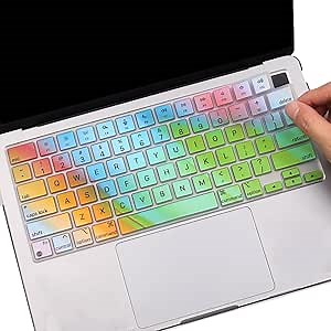 Keyboard Cover Skin for 2025-2023 MacBook Air 13" 15" M4 M3 M2, 2025-2021 MacBook Pro 14" 16" M5 M4 M3 M2 M1 Pro/Max, 14.2" 16.2" MacBook Pro /13.6" 15.3" MacBook Air, US -Colorful