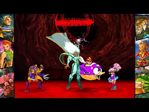 Marvel vs Capcom 2: Wolverine, Roll, and Storm arcade playthrough