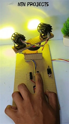 Direction Control with DC Motor 🔌For DJ Lights 🔌🔥 #schoolproject #experiment #hacks #ideas #diy