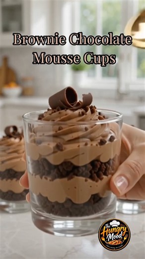 Fudgy Brownie Chocolate Mousse Cups 🤎🍫 | The Ultimate Chocolate Dessert!! The Hungry Mood