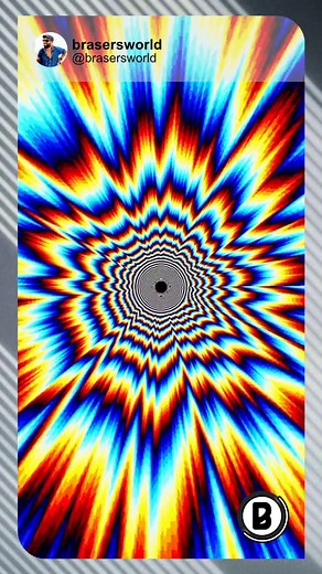 @brasersworld on Instagram: "Trippy visual illusions mimic the brain’s perception during hallucinogenic experiences by distorting color, shape, and movement. These illusions work by tricking the brain’s visual processing system—your eyes capture the image, but your brain interprets it in ways that feel surreal or impossible. Patterns like spirals, shifting colors, or flashing lights stimulate the visual cortex, creating a sense of depth, motion, or even floating objects where none exist. They’re