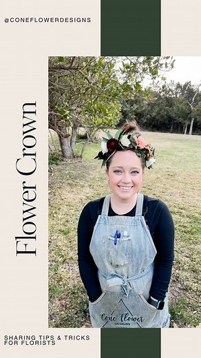 6.7K views | I’ll be honest with you…flower crowns are not my favorite to make.  They’re cute but take a long time to make, can be tedious and being the perfectionist I am I need the mechanics to be 100% covered. @loveleighblooms shared her method last year and she makes little boutonnières then tapes them to her base. It’s so smart! What method do you use? Let us know in the comments! | Cone Flower Designs | Facebook