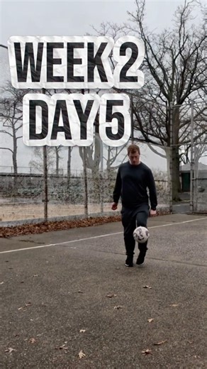 Week 2 Day 5: leg strength + wall pass drill #training #soccer #football