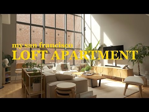 San Francisco Loft Apartment Tour | 20 foot windows, lots of plants, bright & cozy vibes