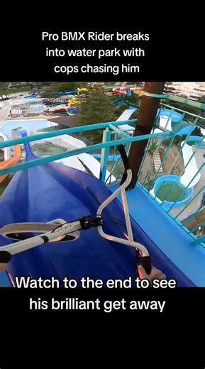 3.4K views | Pro BMX Rider breaks into water park with cops chasing him. Watch the ending! #p | Rajanece Boone II | Facebook