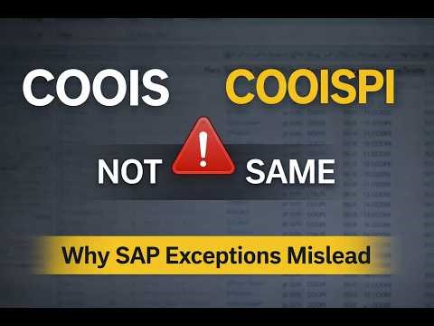 SAP COOIS vs COOISPI Explained | Same Screen Different Data (Why SAP Exceptions Mislead) | Part 6