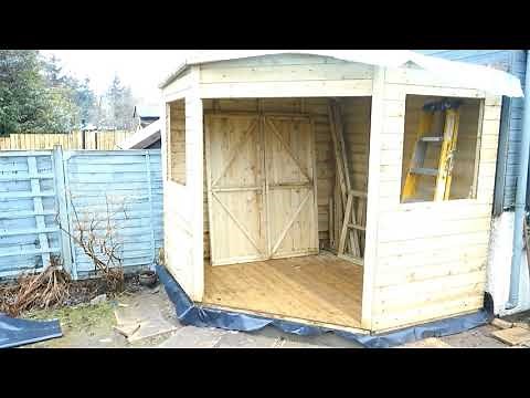 Shire Corner Shed; Self Build. Blockwork Base; Self Build.