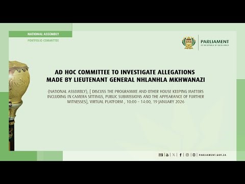Ad Hoc Committee to Investigate Allegations made by Lieutenant General Mkhwanazi, 19 January 2026