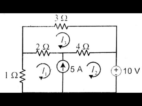 || Super mesh Technique || Solve mesh currents using Cramer's rule for the given network in Telugu |