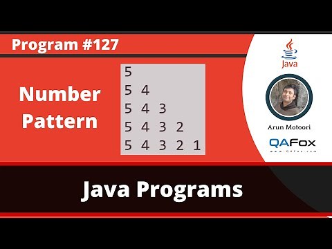 Java Program to print Number Pattern 5 54 543 5432 54321