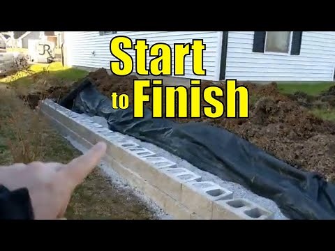 Building a Retaining Wall with Concrete Blocks