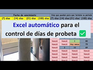 Control de muestras de probetas de Concreto - Plantilla Excel Profesional ✅