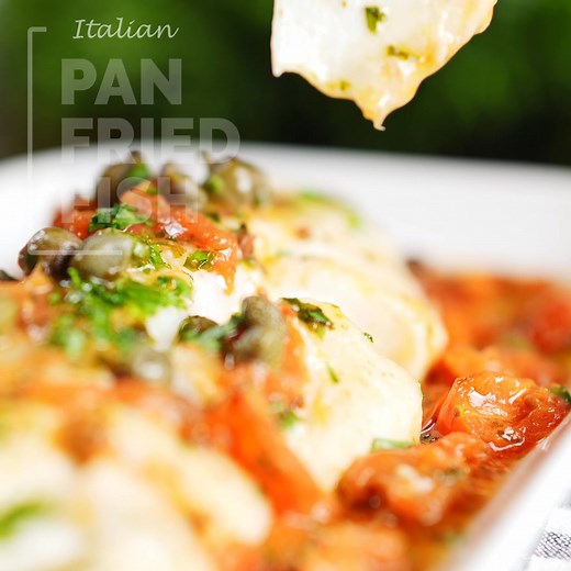 Italian Pan Fried Fish 🐟🍋 Simple, quick, and bursting with Mediterranean flavor 🇮🇹💛 | An Italian in my kitchen