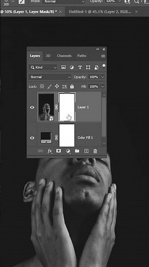 Portrait Mask Effect Photoshop Tutorial #wejustclick #photoshopcourse #photoshoptraining