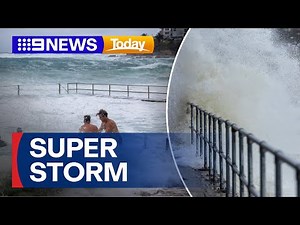 Flooding emergency announced as Sydney battered by super storm | 9 News Australia
