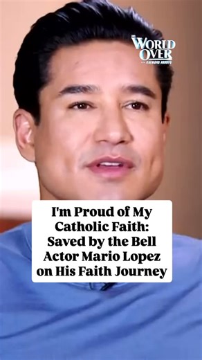 The World Over with Raymond Arroyo on Instagram: "In a November 2024 interview, Saved by the Bell actor Mario Lopez shared that he has “always been proud” of his Catholic faith and has become increasingly intentional about strengthening his “spiritual muscle” as he grows older, praying daily and remembering where his true strength lies. He explained that, as a father, he hopes to build a deeply faith-filled “infrastructure” within his home, leading by example so he can instill in his children a