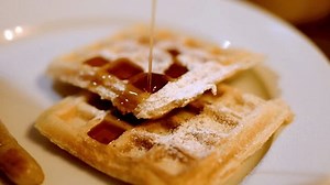 Delicious Waffles Maple Syrup Being Poured Stock Footage Video (100% Royalty-free) 1108020875 | Shutterstock