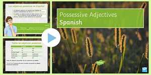 Possessive Adjectives PowerPoint - Spanish
