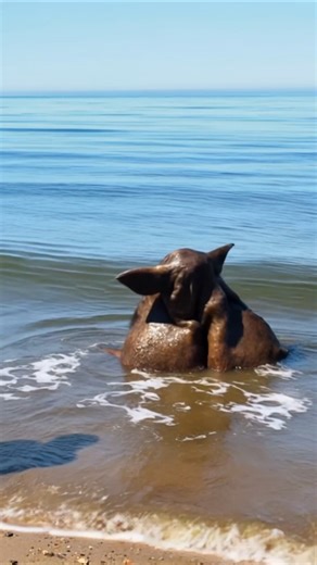 Military personnel discovered a strange creature on a beach in Miami.