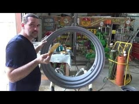 John Deere tractor rim repair and refinish