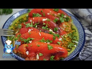 PIPERIES PSITES - Poivrons rouges grillés en salade - Cuisine à la grecque