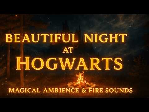 Harry Potter | Beautiful Night at Hogwarts | Ambience & Relaxing Music