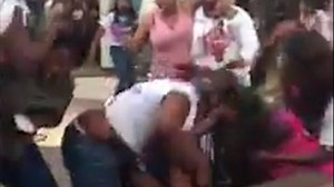 Shocking moment over 60 teenage girls brawl in Florida mall
