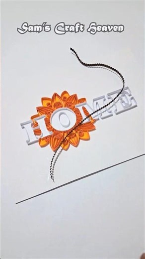 Paper Quilling Home Typography Art | Quilling Letters #quilling #art #diy #paperquilling #home #easy