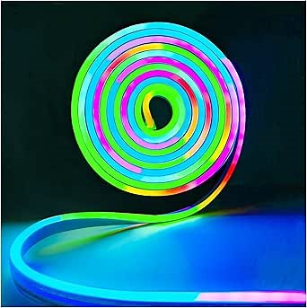 Amazon.com: Tesfish 12V Neon LED Strip, RGB Pixel Strip, 6.56ft Flexible IP65 Waterproof Tape, Full Colour, Individually Addressable Smart Light Strips for DIY Advertising Decoration : Tools & Home Improvement