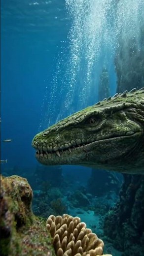 A prehistoric marine predator hunts a trilobite.