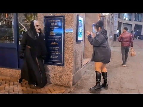 Best moments of the nun prank 🤣| mannequin prank