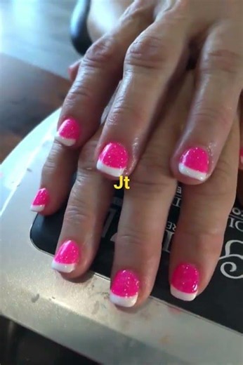 💖 Hot Pink French Tips | Summer Nails by Comfort Nails