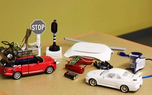 opencv自动驾驶小车交通信号标志识别，前方障碍物监测