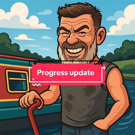 Progress update: The Old Dog’s New Life 🐕 #DIYProject #BoatRestoration #narrowboat #progress #minging #boatlife