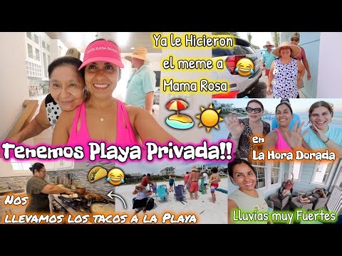 We have a private beach🏝️😎 They already made a meme about Mama Rosa👩🏻‍🌾😂 We take the tacos for a ...