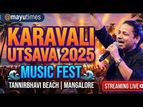 LIVE: Kailash Kher Music Fest 🌊🎶 | Karavali Utsava 2025 | TannirBhavi Beach, Mangalore