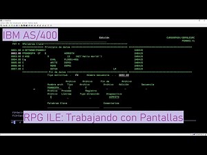 IBM AS/400: RPG ILE: Trabajando con Pantallas