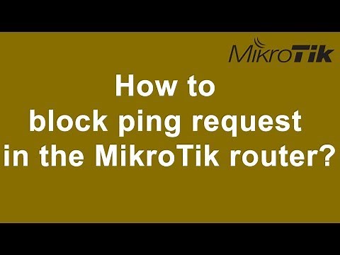 How to block ping request in the MikroTik router?