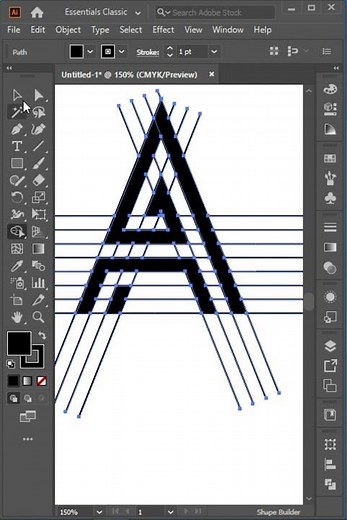 A letter logo design in illustrator #logodesign