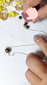 Tutorial ... Aprende a realizar collar corto con cadena y como montar piedra en cadena delgada ., parte 6 | C y C creaciones