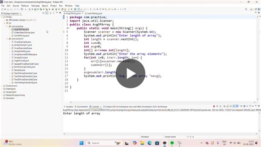 Solved array problems and learned Java programming | Polarowthu Varshitha posted on the topic | LinkedIn