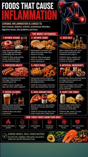 Foods That Cause Inflammation 🚨 Avoid These for Better Health