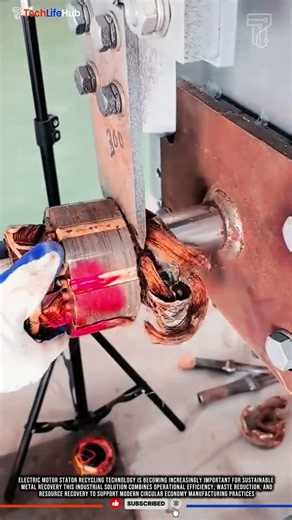 Innovation Electric Motor Copper Recycling Machine: Efficient Stator Winding Removal Process #tech