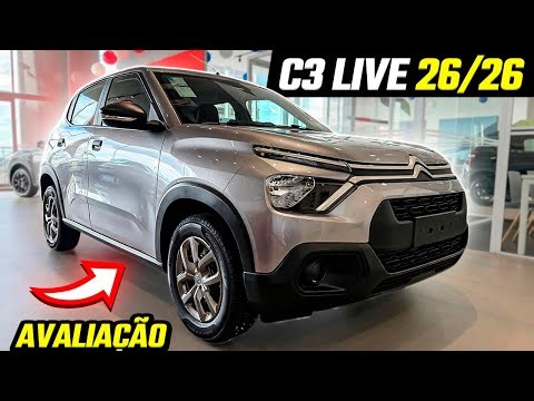 NOVO CITROEN C3 LIVE 2026/2026 EM DETALHES