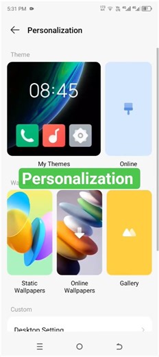 personalization setting/how change personalization//how set theme personalization